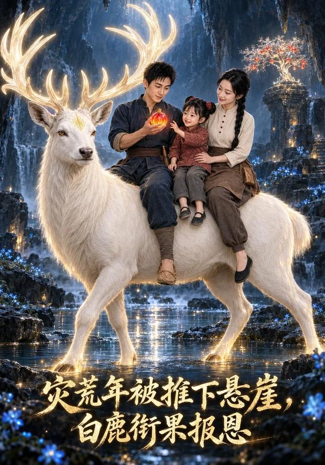 灾荒年被推下悬崖，白鹿衔果报恩短剧海报